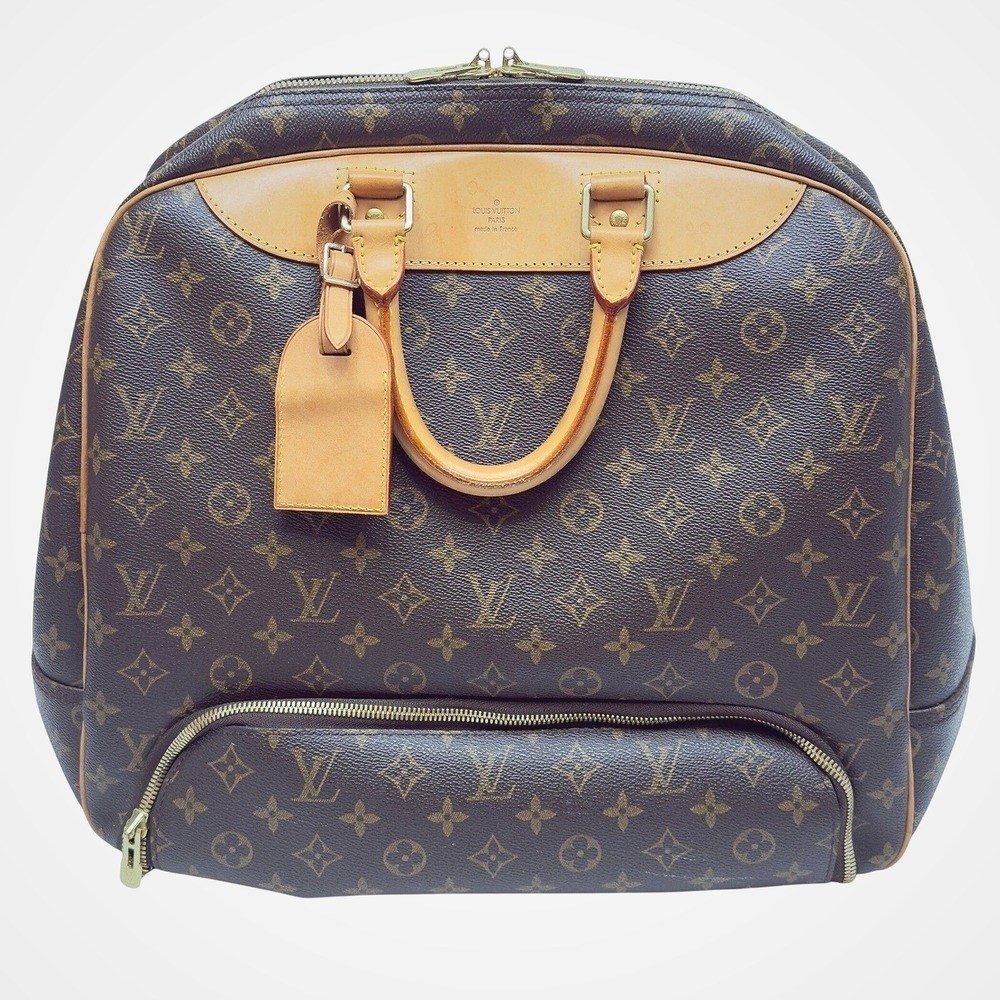 Louis Vuitton Monogram Evasion Travel  Bag Handbag M41450 Brown Canvas‎